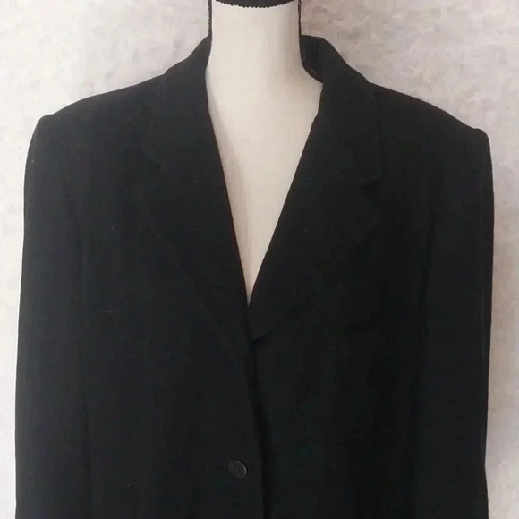 Eddie Bauer Black Cashmere/Wool Coat. Size - Picture 2 of 8